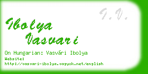 ibolya vasvari business card