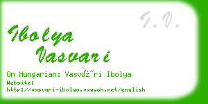 ibolya vasvari business card